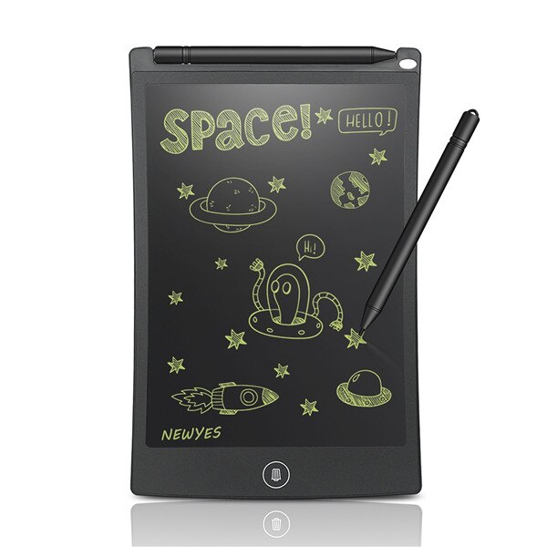 NEWYES Portable 8.5 "pouce LCD tablette d'écriture numérique dessin tablette manuscrite tampons électronique tablette conseil ultra-mince: Black Drawing Tablet