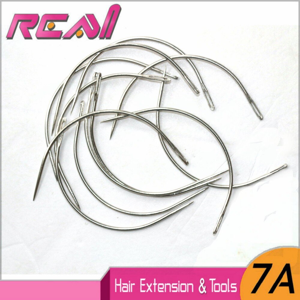 1Pc Hair Weave Thread And 1Pc Hair Weaving Needle , Nylon Hair Weaving Thread And C Type Curved Hair Sewing Needle