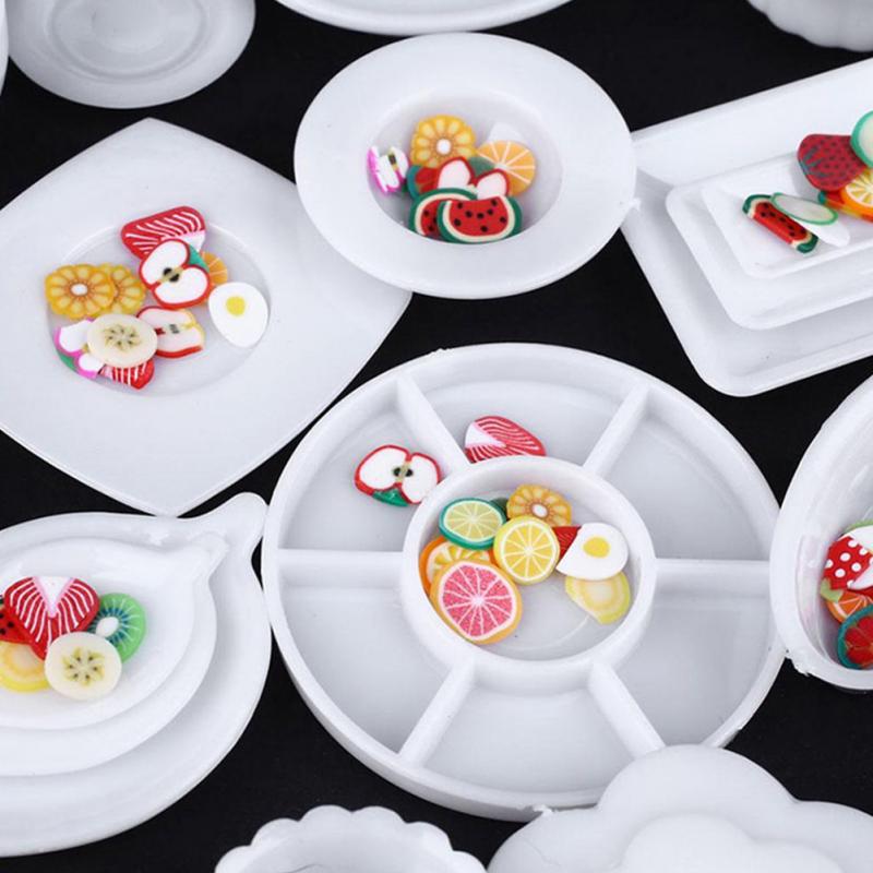 33Pcs Miniature Tableware Plastic Plate Dishes Set Mini Food the goods for kitchen
