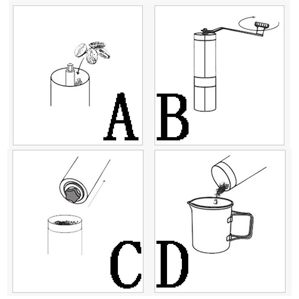 Portátil molino de café Mini de acero inoxidable Manual de Mano a Mano de café Burr molinos molino herramienta de cocina molinillos de azafrán #30