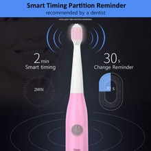 Kraftfuld ultralyds sonisk elektrisk tandbørste 5- tilstand vaskbar elektronisk top smart chip tandbørsteudskiftningshoveder sæt