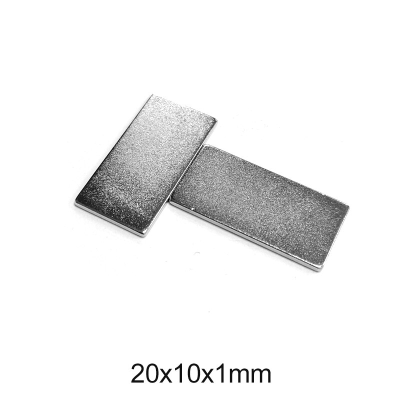 20 ~ 500 Pcs 20X10X1 Mm Vierkante Super Sterke Neodymium Magneet Blok Permanente Magneten 20X10X1 Mm Krachtige Magnetische Magneten 20*10*1