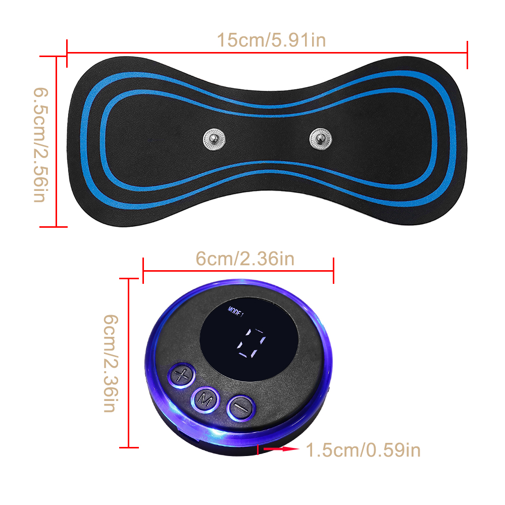 Tragbare ems Mikros trom Schmerz linderung Muskels timulator elektrische Puls Nacken Rücken massage gerät Mini Massage Patch mit Elektroden pads