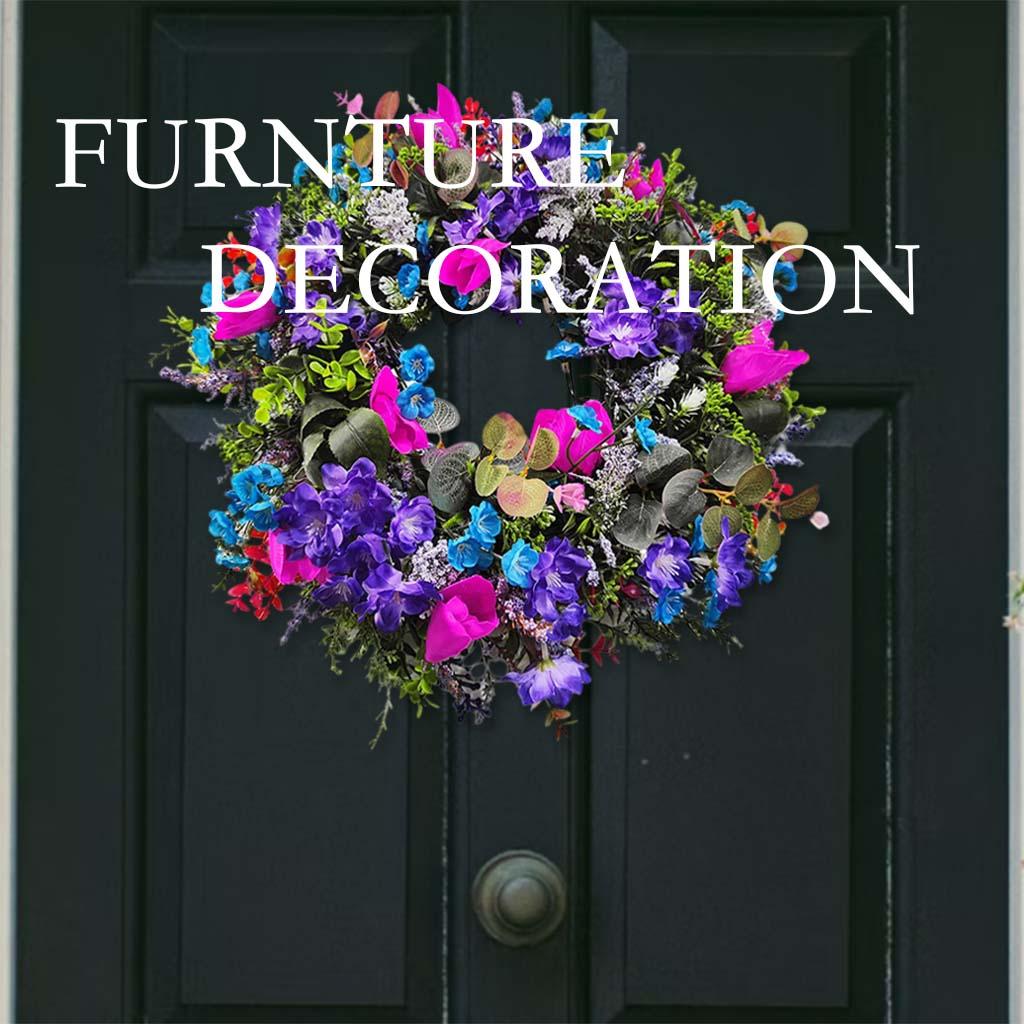 18Inch Kunstmatige Tulp Krans Voordeur Krans Cottage Krans Voor Decoratie Bruiloft Festival Viering Valentijnsdag Party