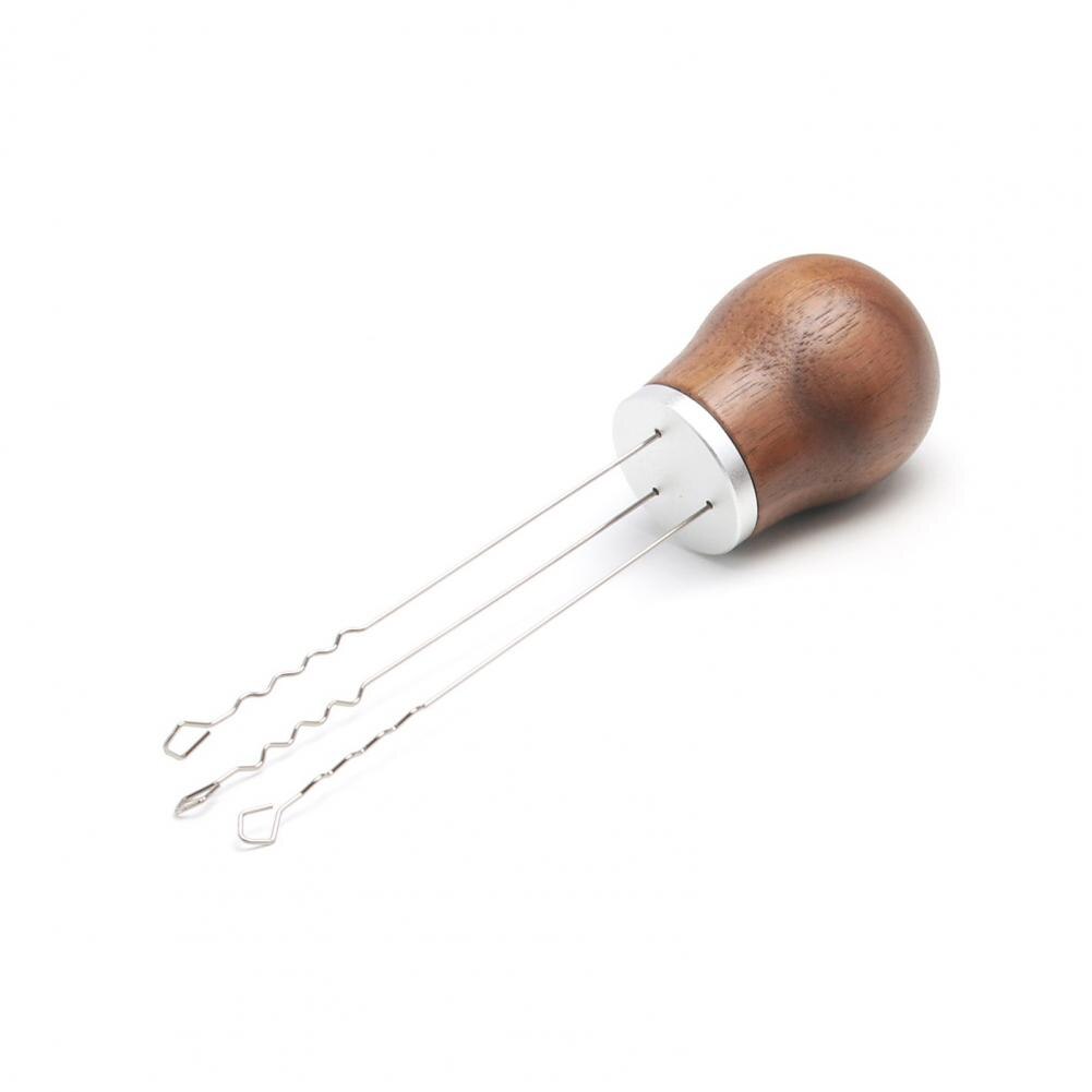 Coffee Distribution Needle Durable Coffee Tamper Leveler Tool Needle Type Wide Application Wood Handle Coffee Stirrer
