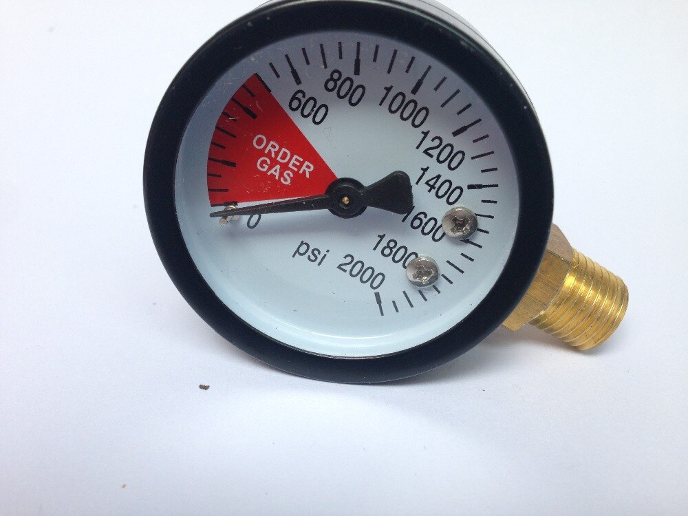 High Pressure Regulator Gauge, 0 ~ 2000 PSI, Right Hand Thread - 1/4"NPT, Co2 Regulator Replacement