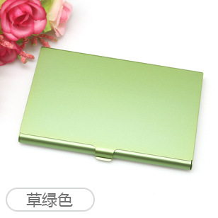 Business Card Case Aluminum Alloy Card Holder Metal Box Cover Credit Card Holder Man Business Card Holder Card Metal Wallet: PURPLE