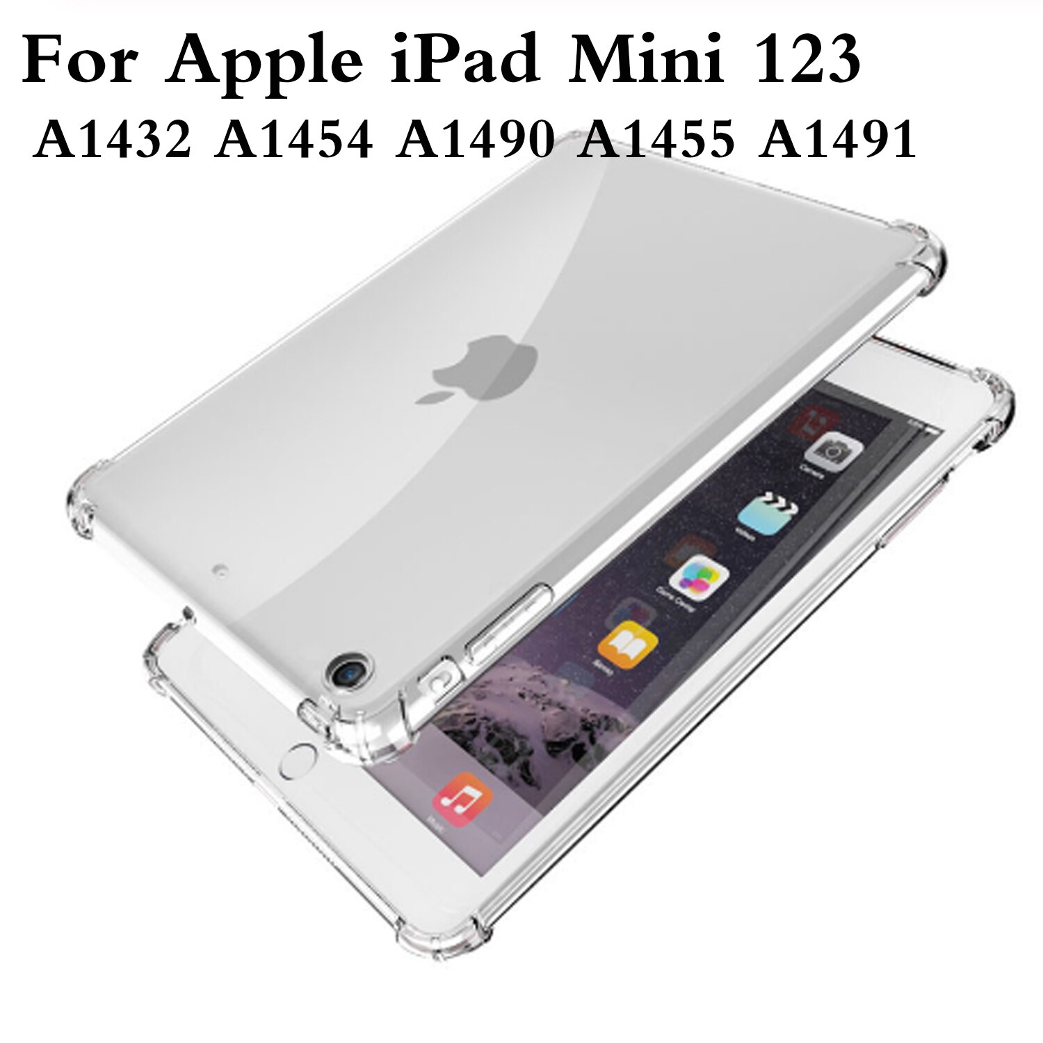 Dla iPad 9.7 2017 2018 2019 10.2 5th 6th 7th generacji przypadku odporność na upadek miękkie etui TPU dla iPad powietrza 1 2 3 Pro 9.7 10.5 11: For ipad mini 123