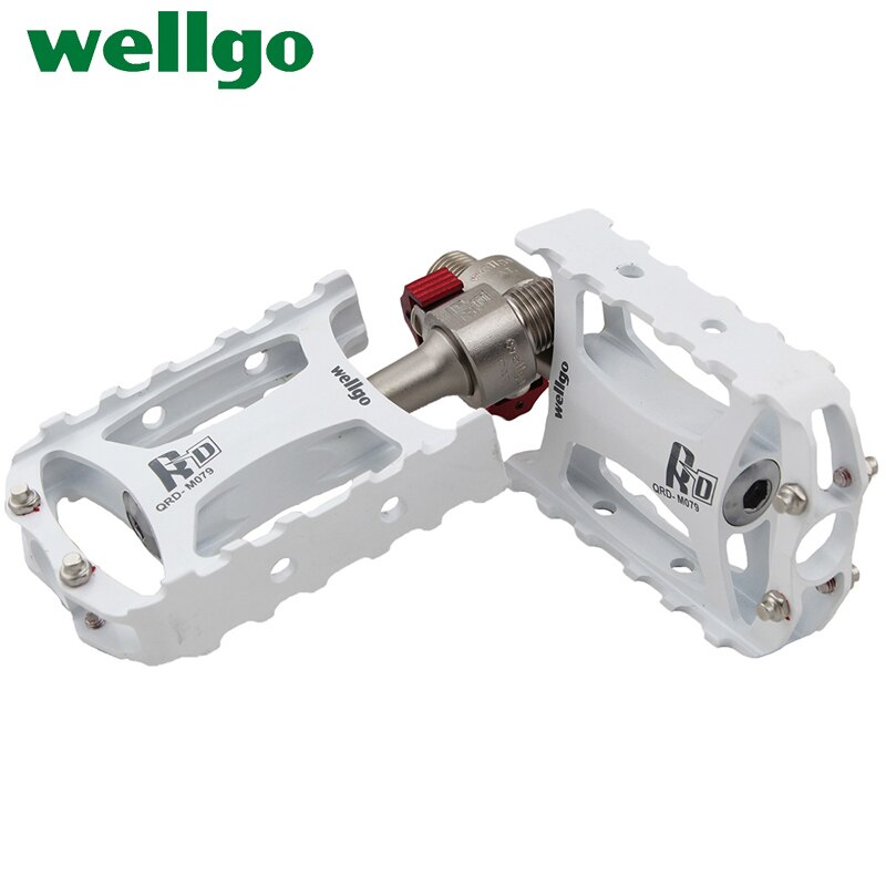 Wellgo QRD-M079 Pedal de rodamiento ultraligero, Pedal de liberación rápida para bicicleta de montaña o carretera, piezas para bicicleta