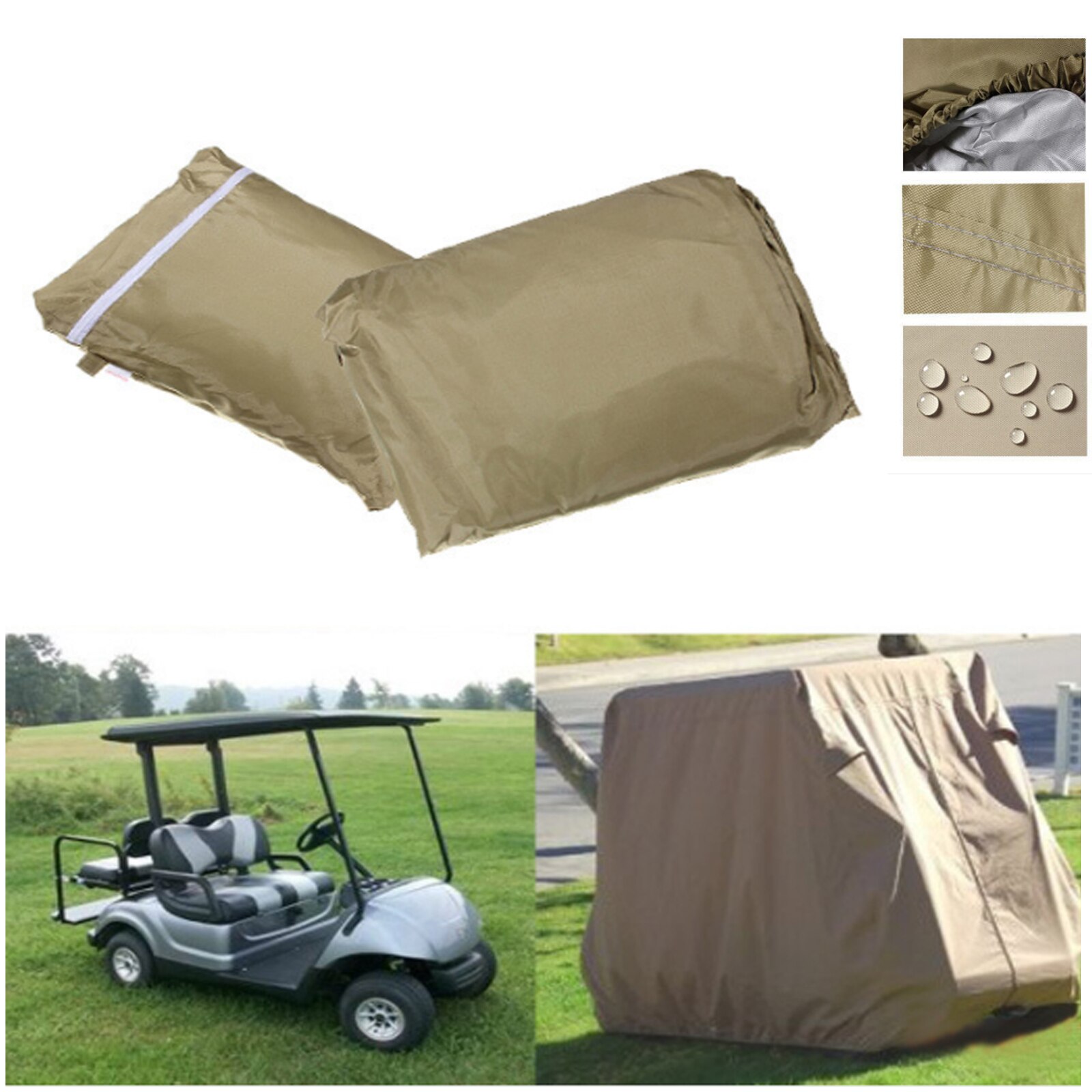 4 personen m waterdichte golfkar opberghoes rits autodetector golfkar opberghoes voor ez go club car