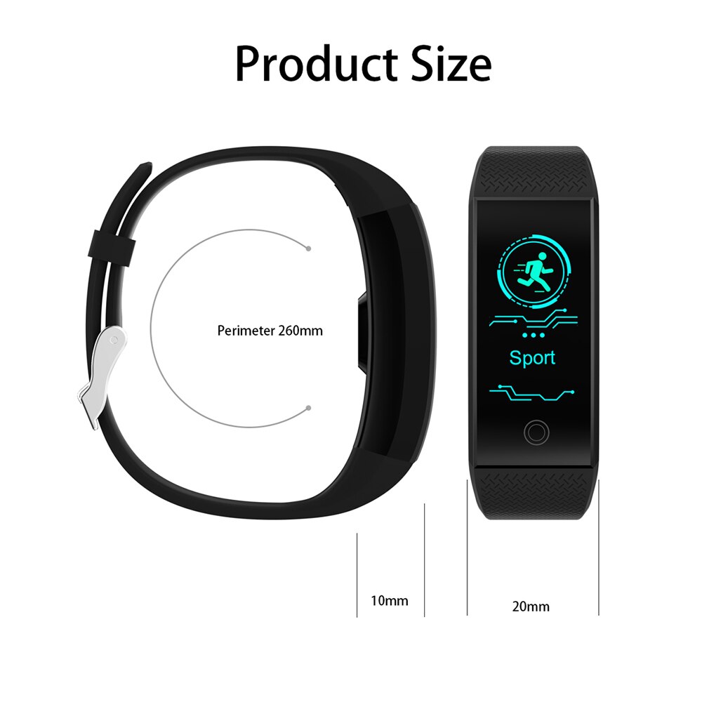 Qw18 smart armbånd  ip68 vandtætte smartband puls søvnmåler sport passometer fitness tracker bluetooth smartwatch