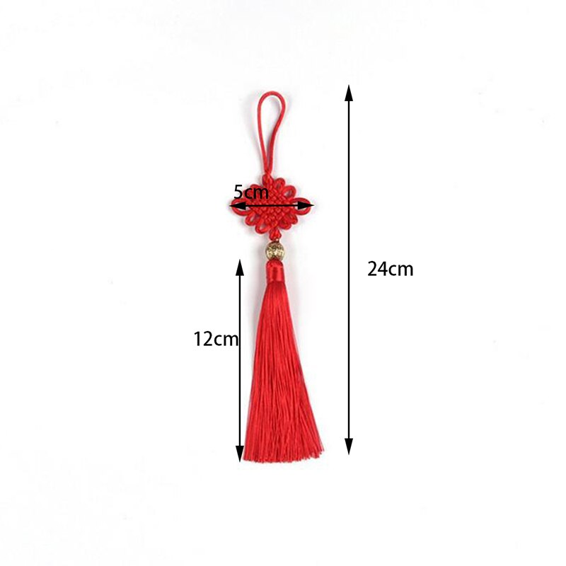 2PC Gold Beads Chinese Knot Tassel Home Textile Curtain Garment Sewing Macrame Decoration Pendant DIY Jewelry Accessories