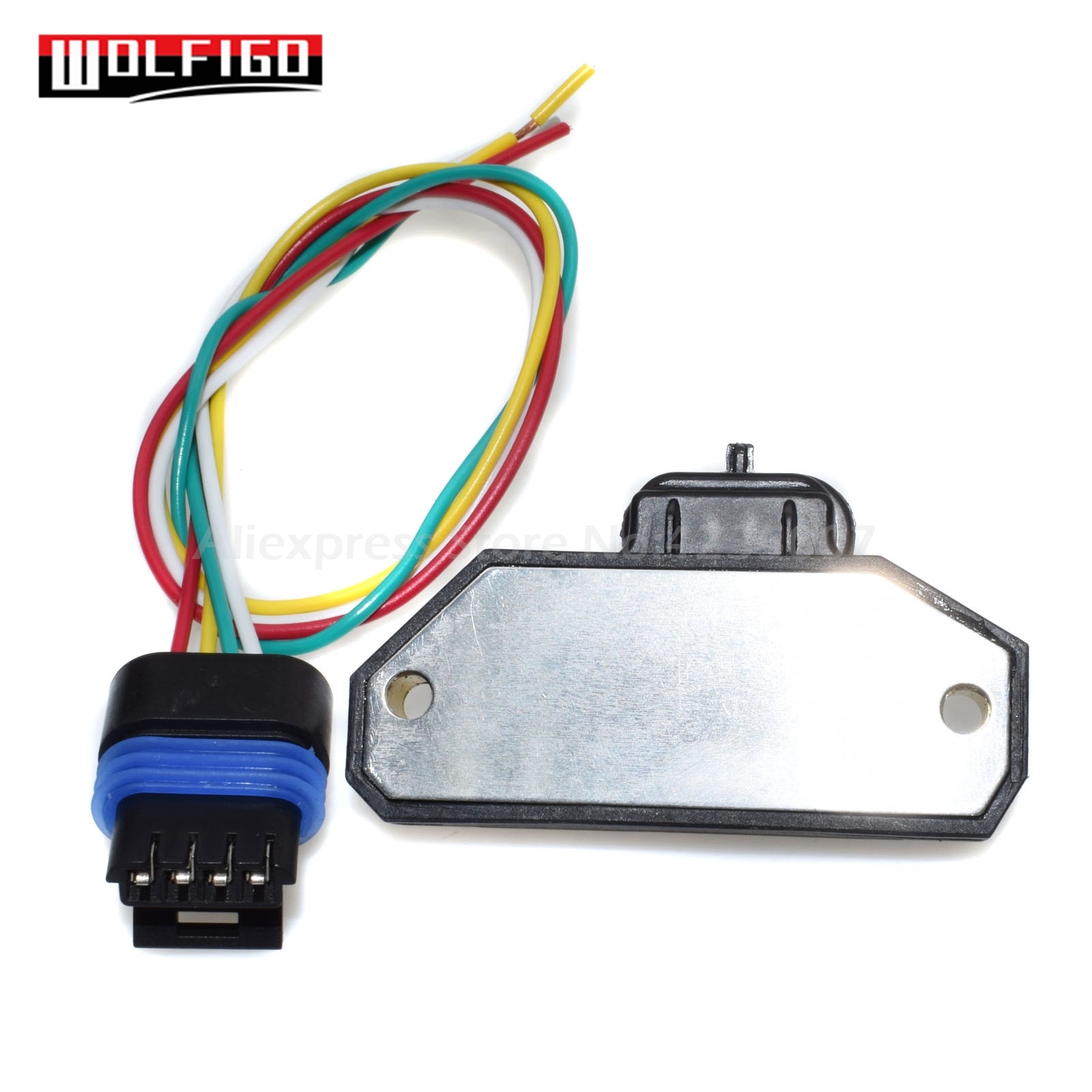 Wolfigo for g-mc chevrolet cadillac buick isuzu sytytyksen ohjausmoduuli sytytin pistokejohtosarjan liittimellä 10482803, 8104828030