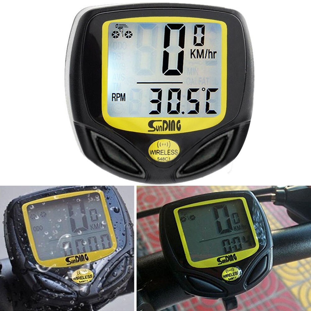 Waterproof Bicycle Speedometer Wireless Cycle Bike Meter Computer Odometer Bike Speedometer Odometer Bike Bicycle Stopwatch#40