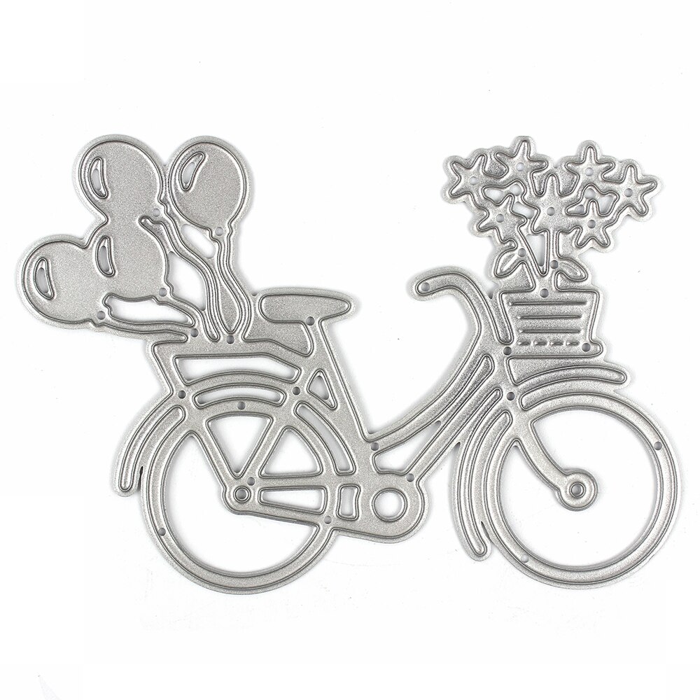 Stansen fiets felicitaties voor scrapbooking stansen metaal klein huis decoratief doe-het-zelf bruiloft stansen reliëffolder