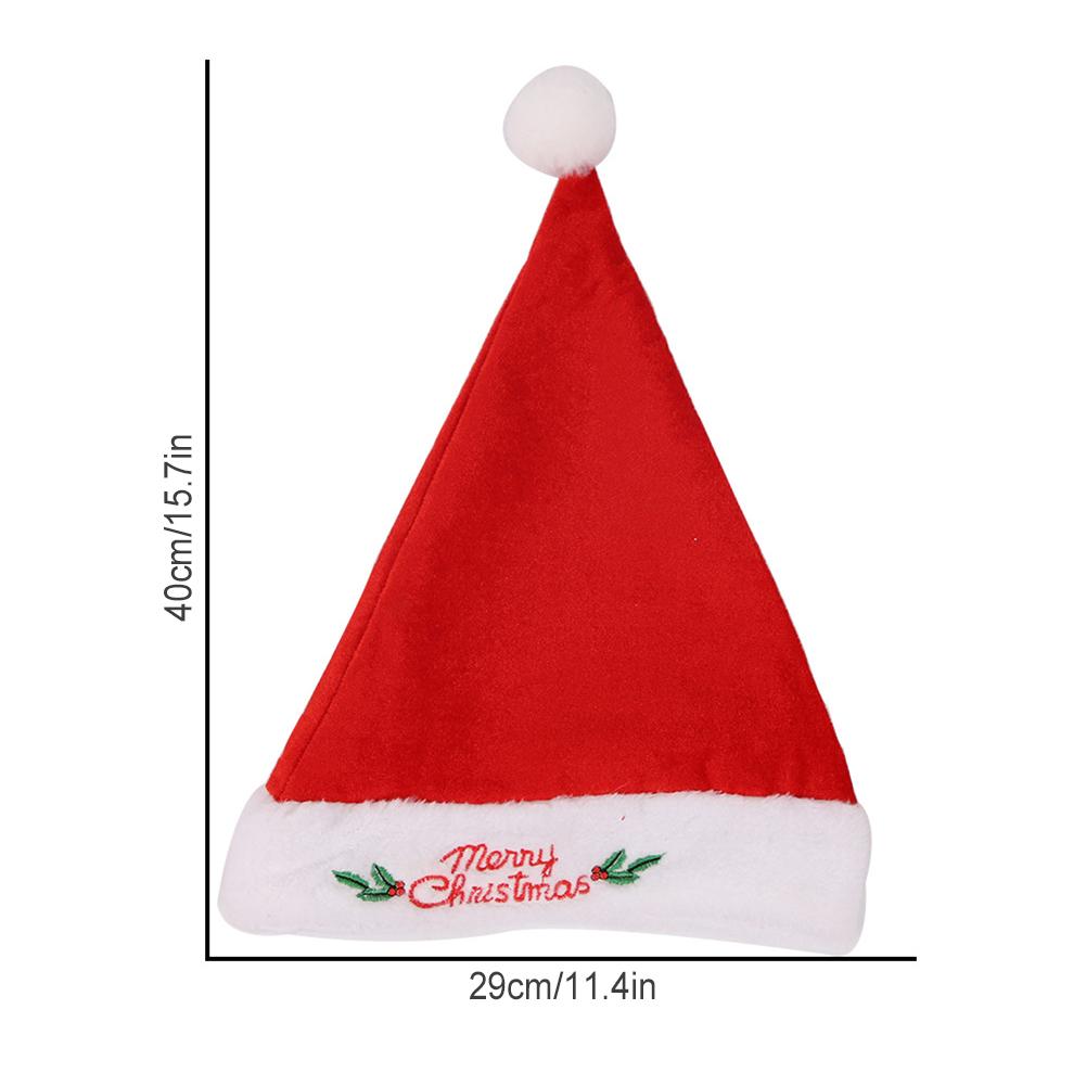 Christmas Hat Fashionable Soft Short Fluff Red Cap Year Christmas Decoration For Adult And Child