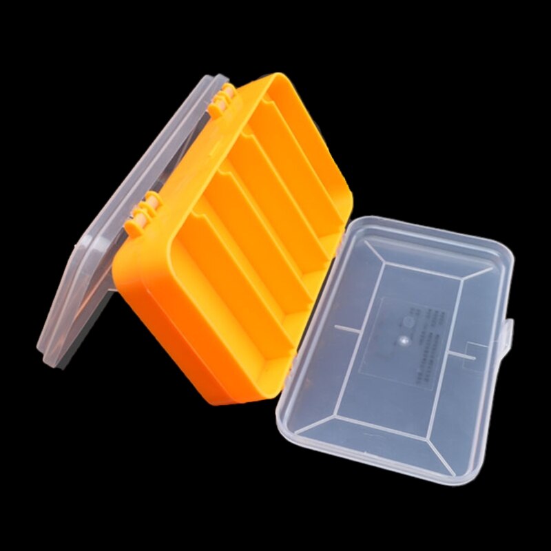 50LB Hardware Storage Box Tools Organizer Container with Clear Lid and Compartments for Screws Nuts Bolts and Small Parts