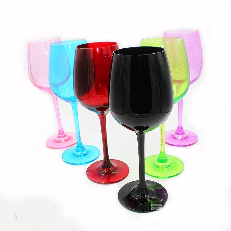 Krystalglas bæger rødvinkop vin kop dekoration champagne kop farve vin kop