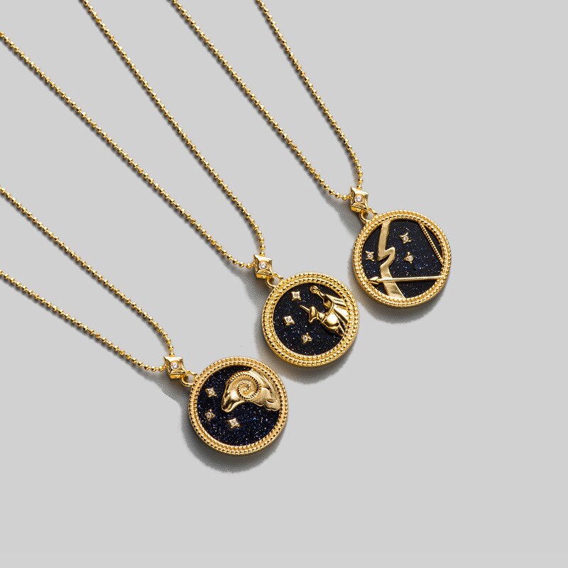 925 Sterling Zilveren Bal Kraal Ketting 12 Zodiac Constellation Horoscoop Medaillon Ketting Verjaardag Ster Teken Valentijnsdag