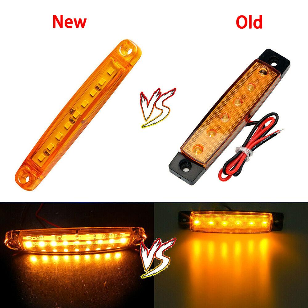 10Pc Amber Car Truck Light 9 SMD LED Lights Led Side Auto Bus Marker Light Waterproof Car Light Lorry Side Marker Lamp Accessory