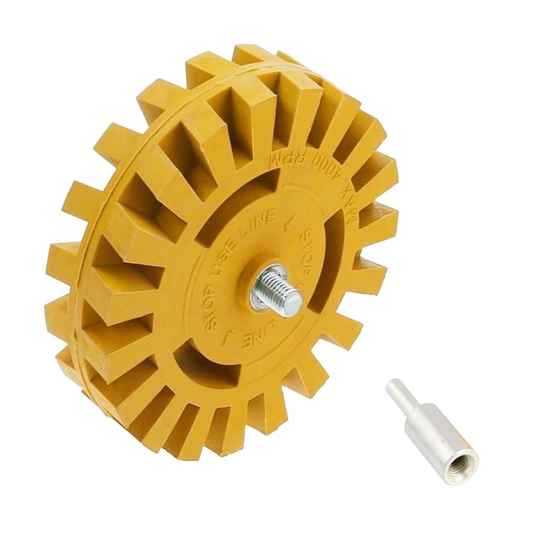 Dissolvant de décalcomanie de roue de polissage 1/4 "outil de suppression de polissage rapide de roue de gomme en caoutchouc de tige pour des autocollants et des décalcomanies de voiture