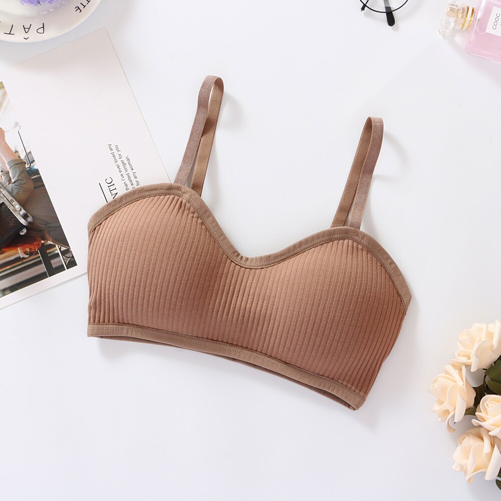 Women's Mash Up One Piece Solid Bra for women Bra Intimate High Elastic Innovation For Boobs Versatility B0083: B0083-Brown