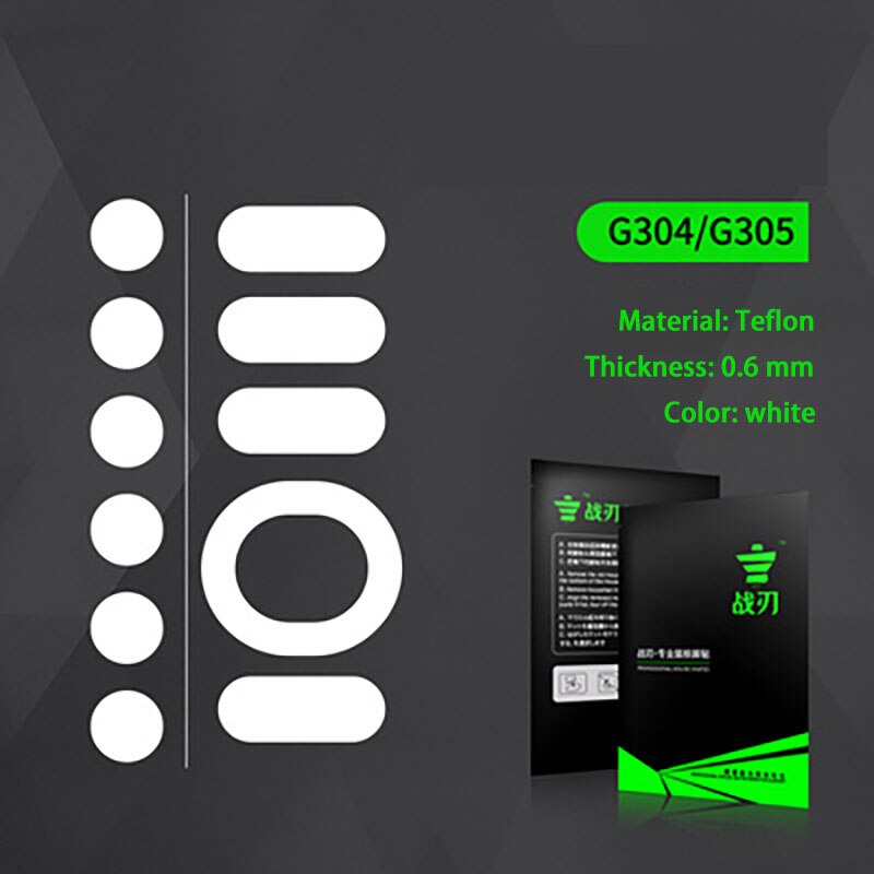 1Set 0.6Mm Witte Muis Pads Gaming Muis Voeten Muis Skate Voor Logitech G Pro Draadloze En Anderen Model: G304 G305