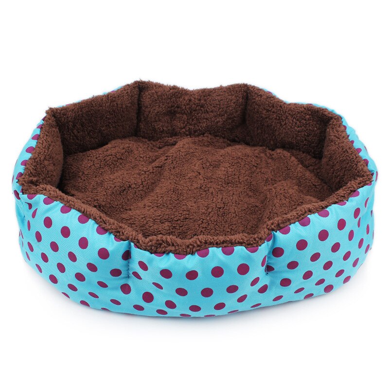 Achthoekige Pet Hond Bed Lange Pluche Opvouwbare Huisdier Bedden Zachte Wasbare Hond En Kat Mat Kennel Winter Warm Huisdier Kussen producten