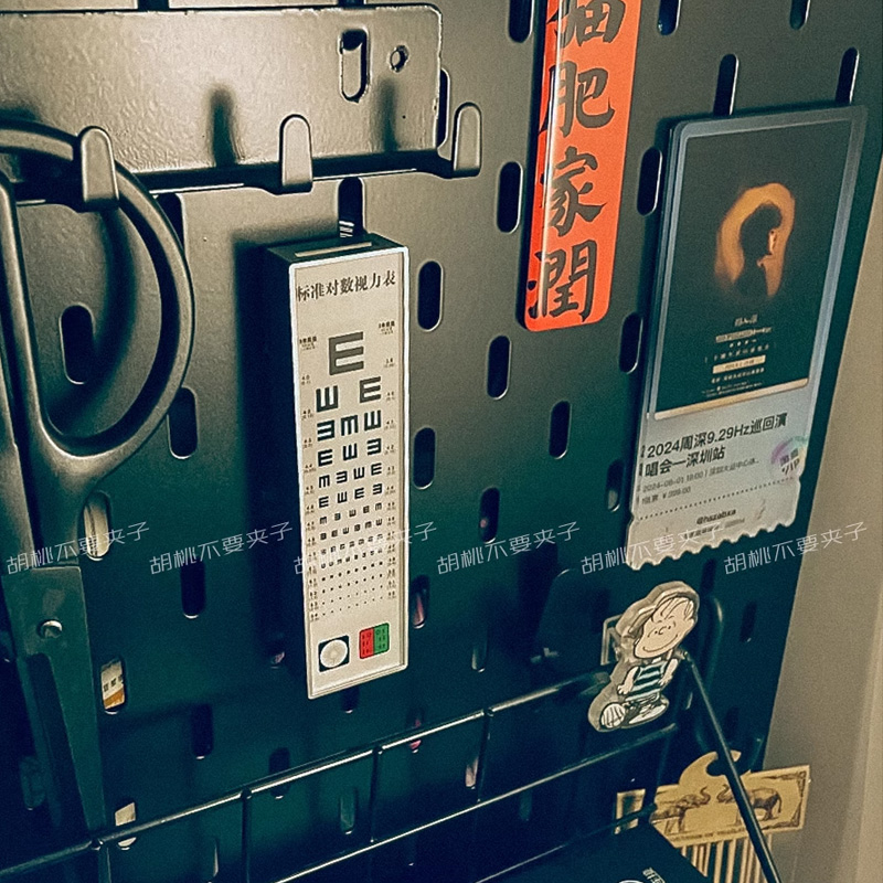 Simulated Mini Micro Eye Chart Acrylic Fridge Magnet Led Lightable Magnetic Pegboard Decoration