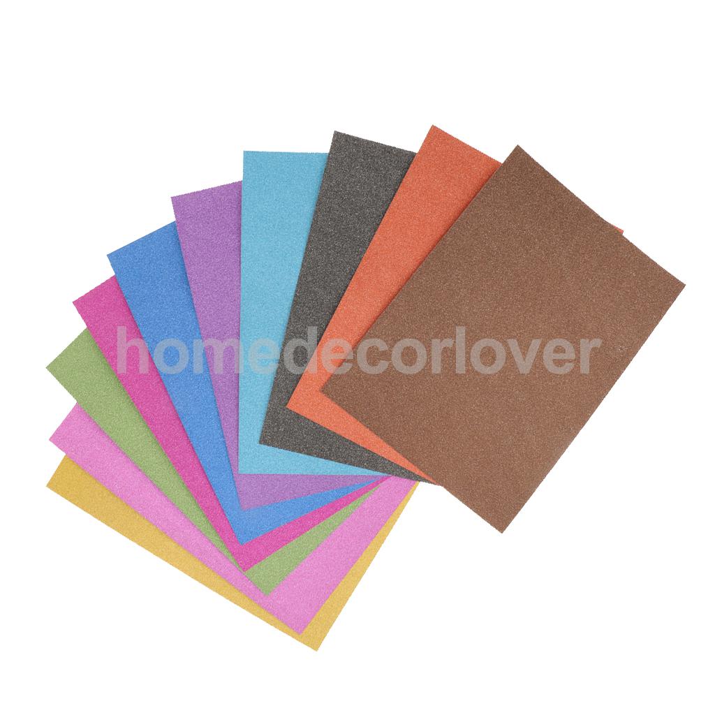 10Sheets/Pack A4 Glitter Cardstock Papier Ambachten Papier Diverse Kleuren