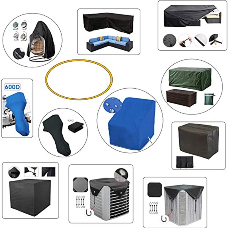 Dust Proof Cover Outdoor Patio Garden Tools Protective Case Decoration Accessories 210D Waterproof Furniture Covers