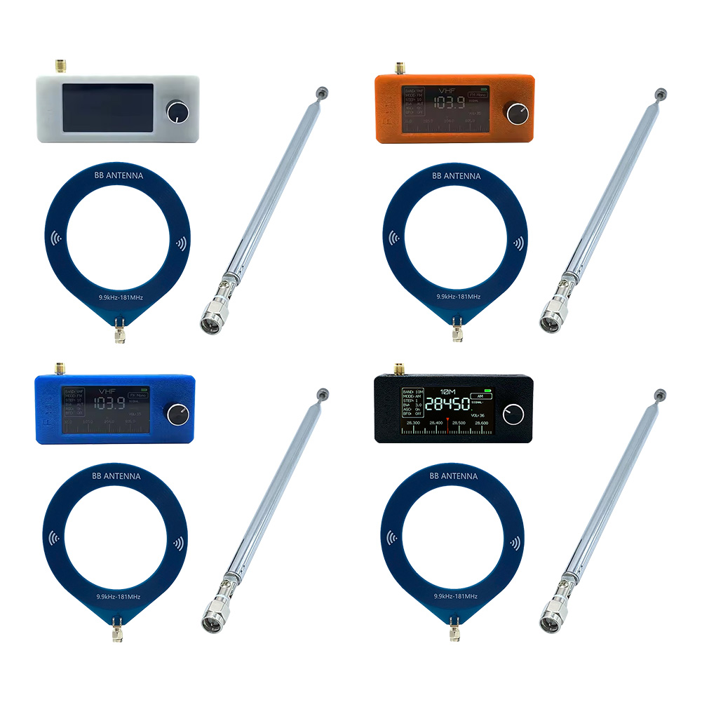 Mini Radio SI4732 0.5-108mhz FM/AM Pocket Radio LSB USB AM FM All Band Radio Receiver 1.9inch IPS Screen HF SW MW VHF Radio