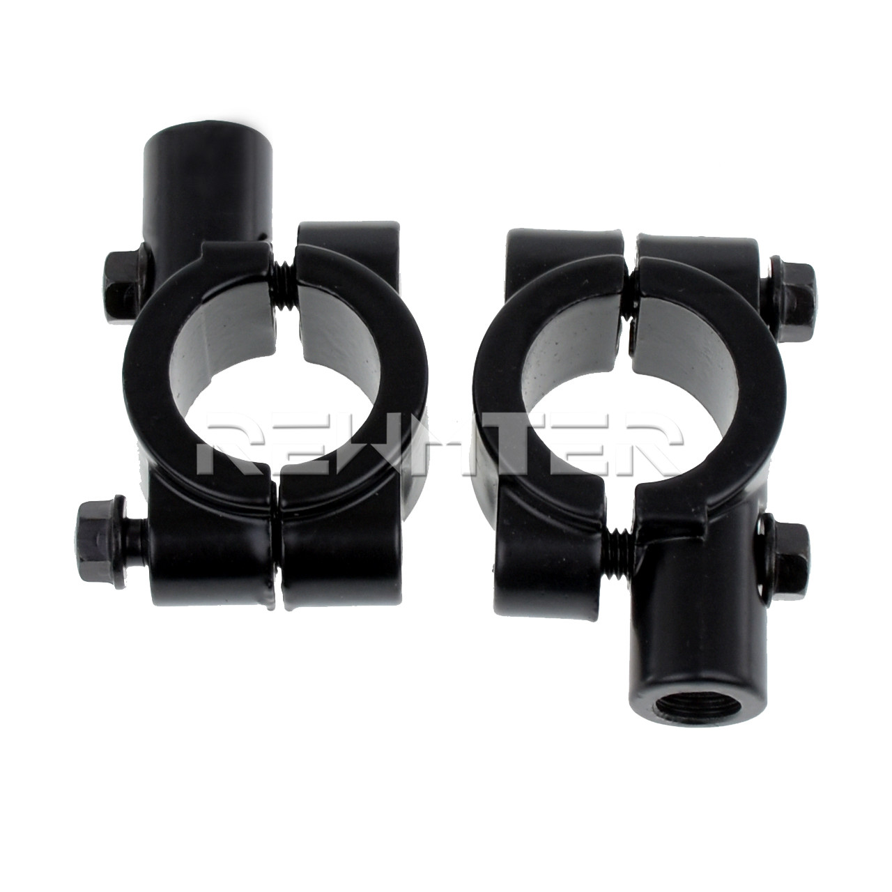 2 pièces noir argent moto accessoires miroir montage pince vue arrière miroir support taille 22mm 10mm 8mm 10mm 25mm