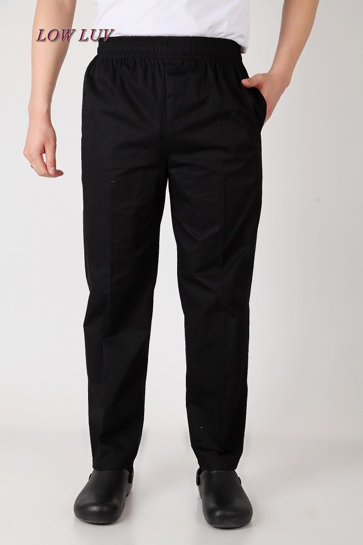 chef service chef uniforms chef executive chef pants black stripes elastic restaurant uniforms: 1 / XL