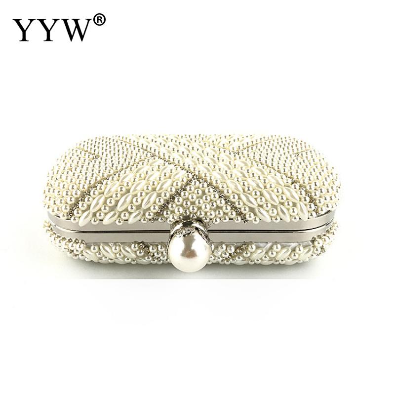 Bruiloft Kraal Handtas Koppelingen Lady Wedding Portemonnees Party Purse Rhinestone Zakken Kristal Avondtasje Parel Clutch Bag Doos Voor Vrouwen