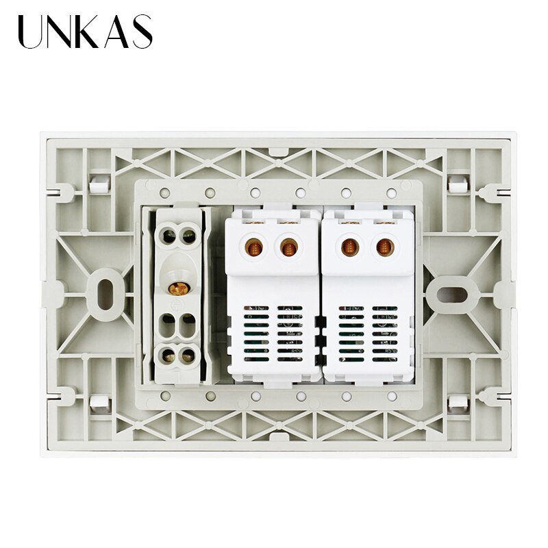 UNKAS Wall Power Socket Plug Italian / Chile Electrical Outlet With 4 USB Charger Port For Mobile 118mm*80mm