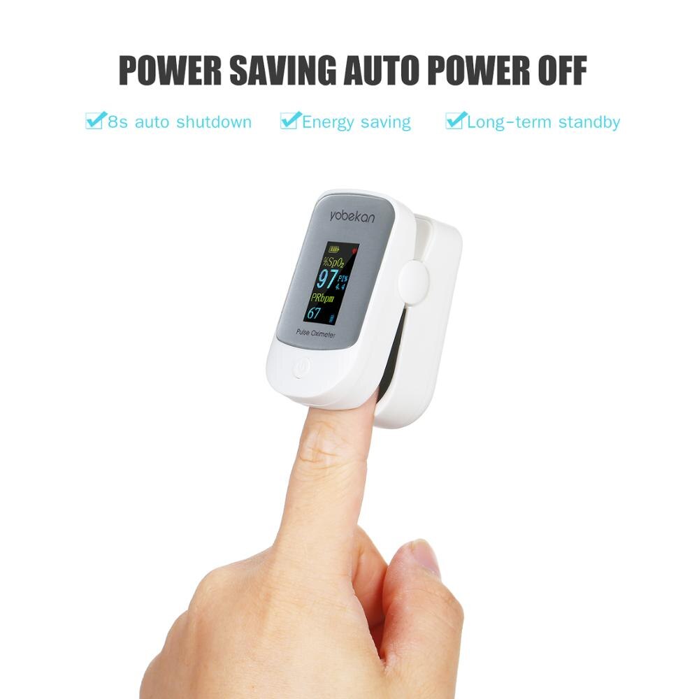Finger Pulse Oximeter Digital Fingertip Oximeter Blood Oxygen Saturation Meter SPO2 PR Heart Rate Monitor + Infrared Thermometer