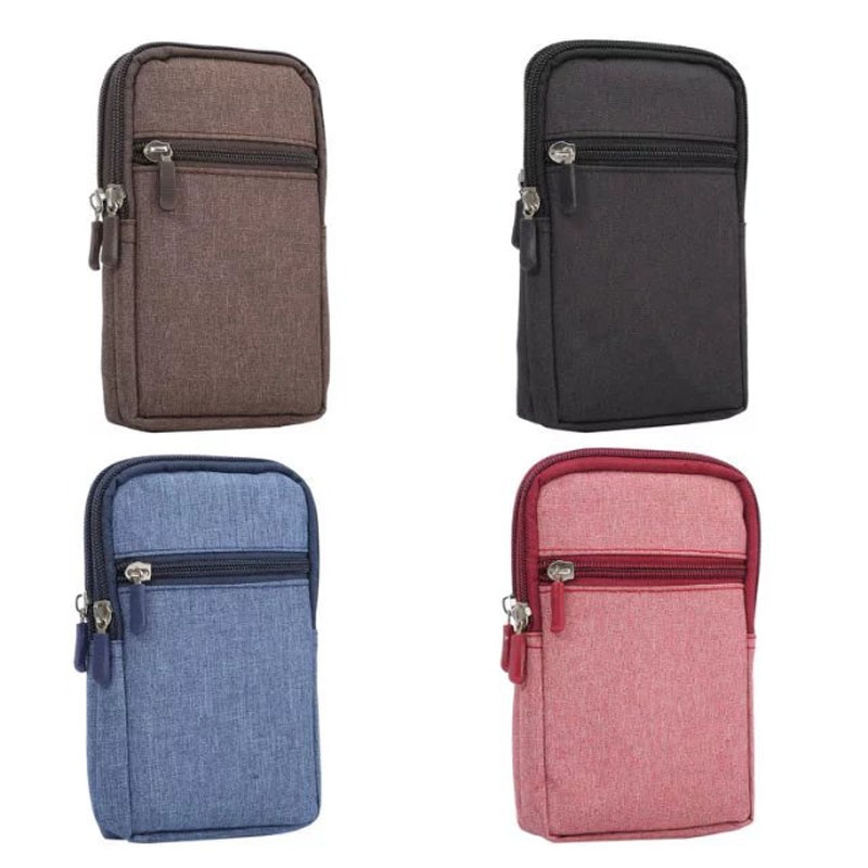 Cowboy Doek Phone Pouch Belt Clip Tas voor Samsung A5/A8/J5 /J7/J3 Case met Pen Houder Heuptas Outdoor Sport Telefoon Cover