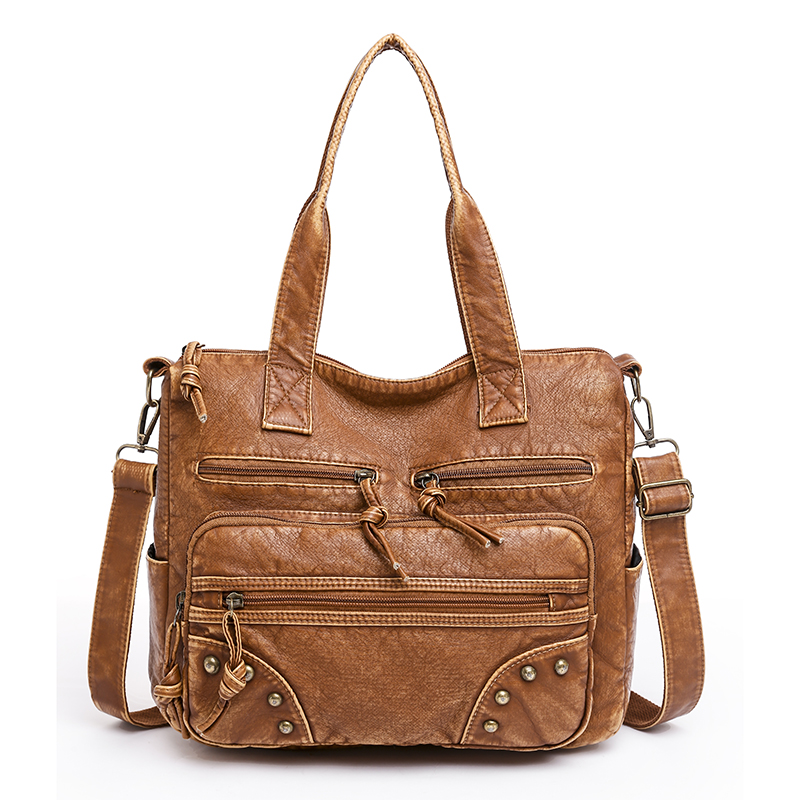 Bolsos Vintage de exclusivo para mujer, bolso Retro de gran capacidad, bandolera de hombro a la: other