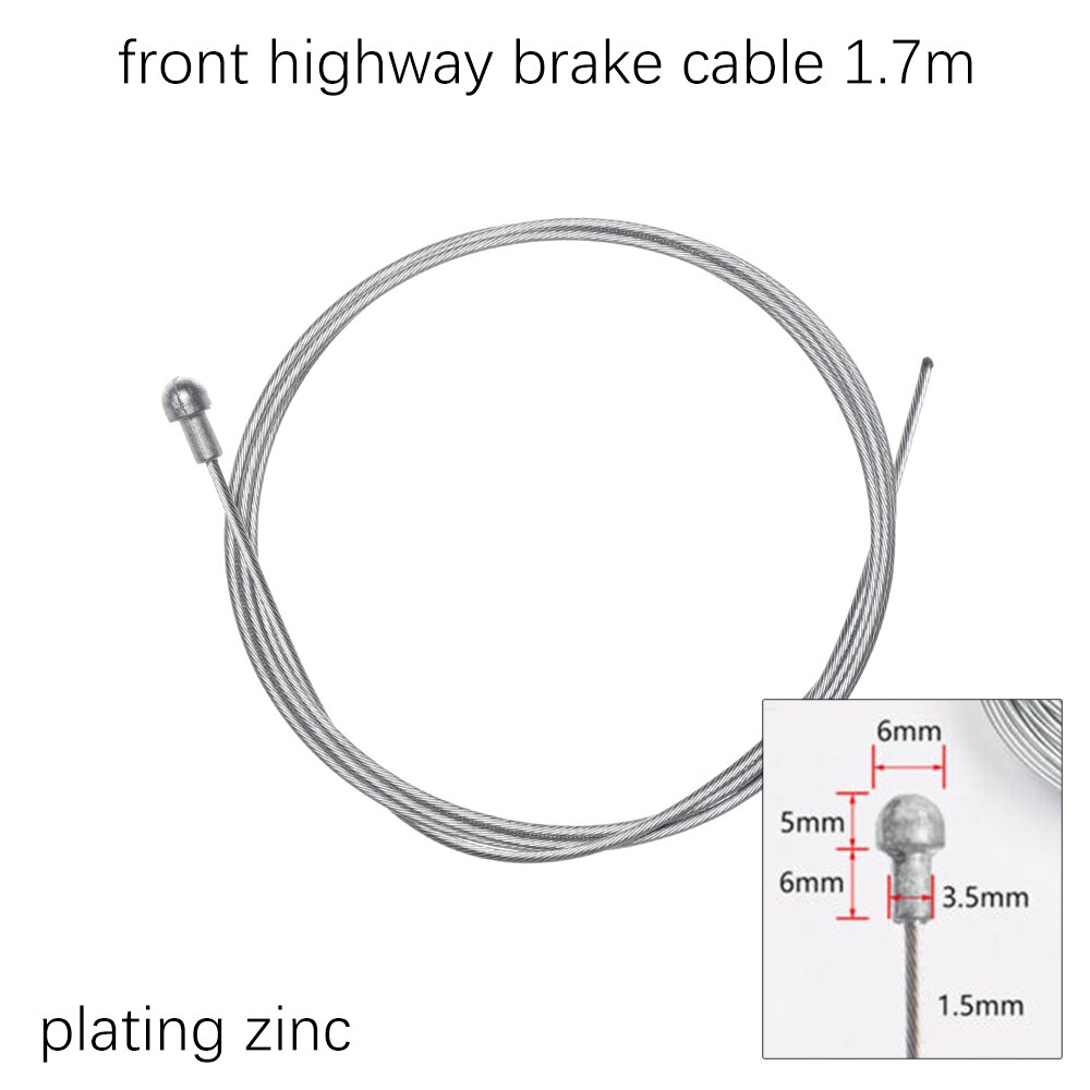1pc rustfrit stål/beklædning zink fast gearskifter gearskifter/bremseledningskabel kerne indvendig wire mtb landevejscykeldel: 6