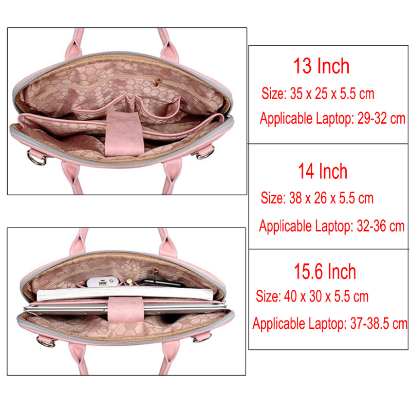 Maletin Mujer 13 14 15 15.6 Inch Laptop Bag Women Mala Computador Senhora Business Bag for Women Office Notebook Tablet Bag