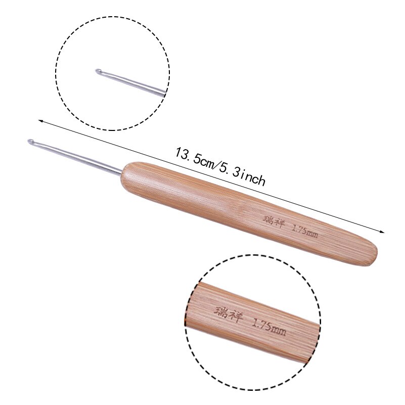 10 stk/sæt 0.5mm-2.75mm bambus strikkepinde sæt små blonder strikkenåle sæt gør-det-selv hæklenåle nåle til garnhåndtag