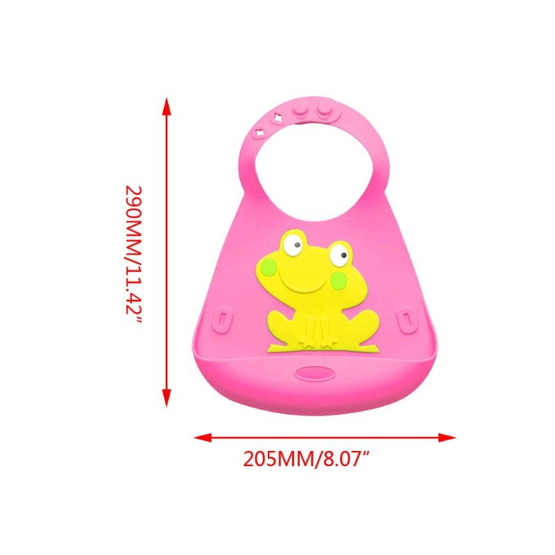 Cute Baby Bib Silicone Cartoon Waterproof Washable Infants Kids Rice Bibs