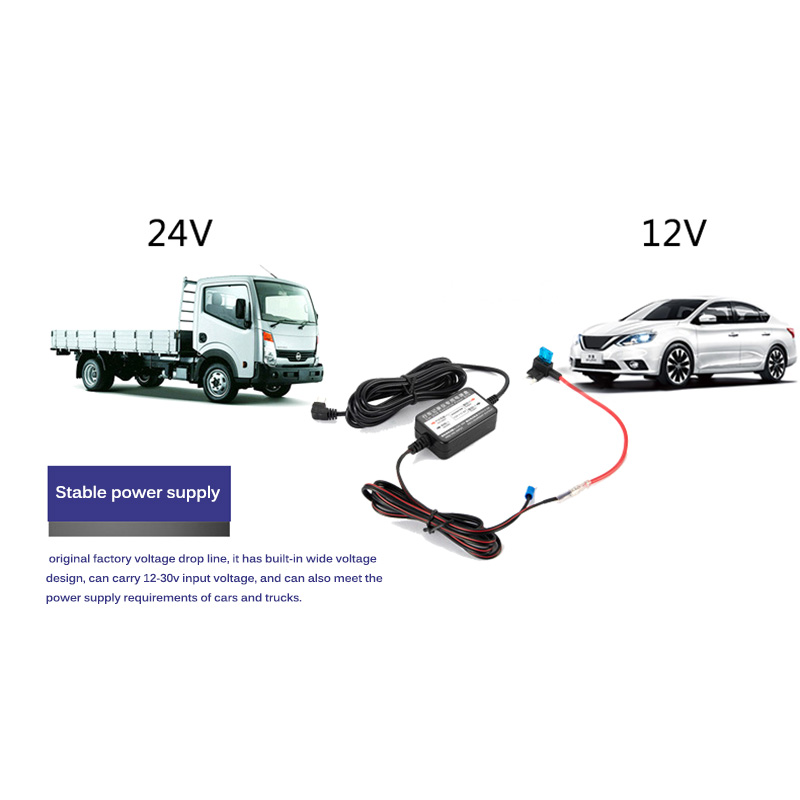 TIOODRE USB Car Buck Line Dash Cam Charger Adapter Hard Wire Kit 12v To 5v Driving Recorder USB Step-Down Cable