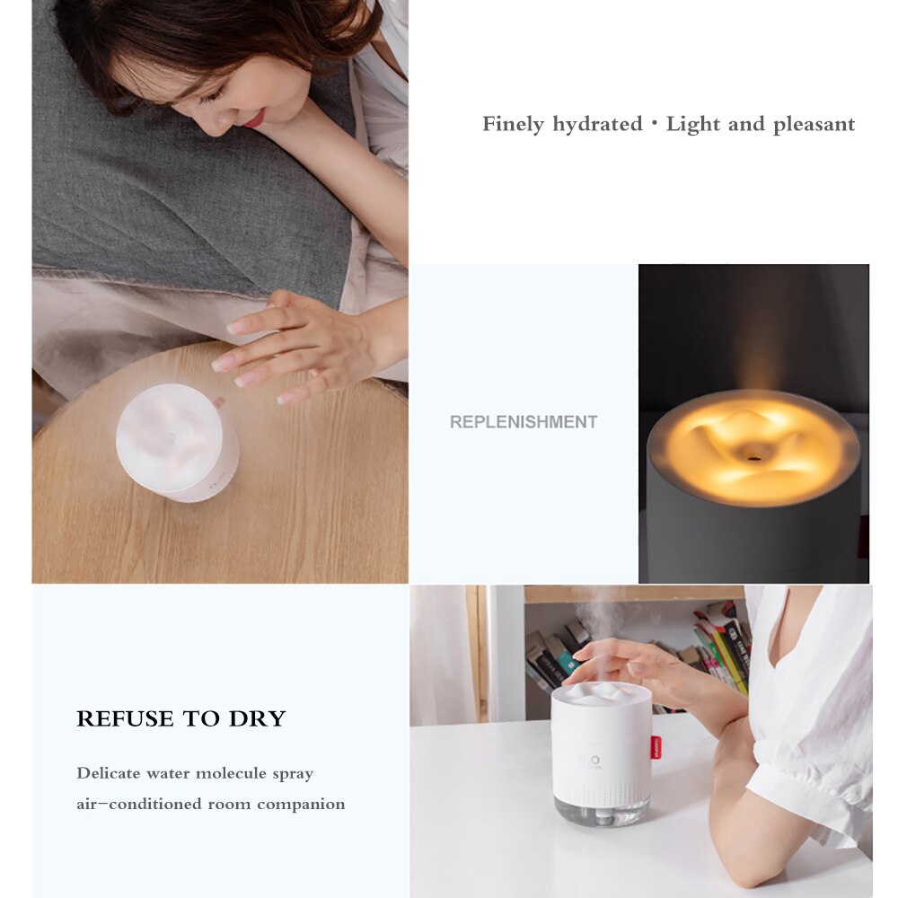 500ml ultralyds luftfugter mini luftfugter husholdningsforstøver diffuser usb desktop indendørs luftrenser 500ml sikkerhed