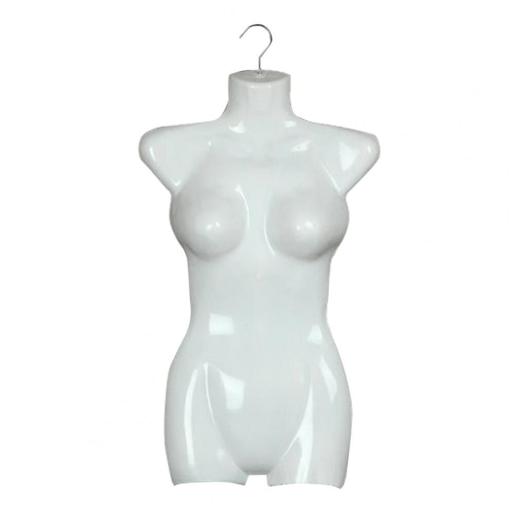 Female Mannequin Injection-molded Adjustable Plastic Female Half Body Mannequin Form for Display: Default Title
