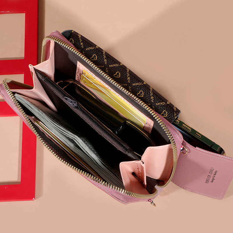 Frauen Handy taschen Pu Leder Schlinge mit Kette Schulter gurt weiche Mini Cross body Geldbörse lässige kleine Umhängetaschen