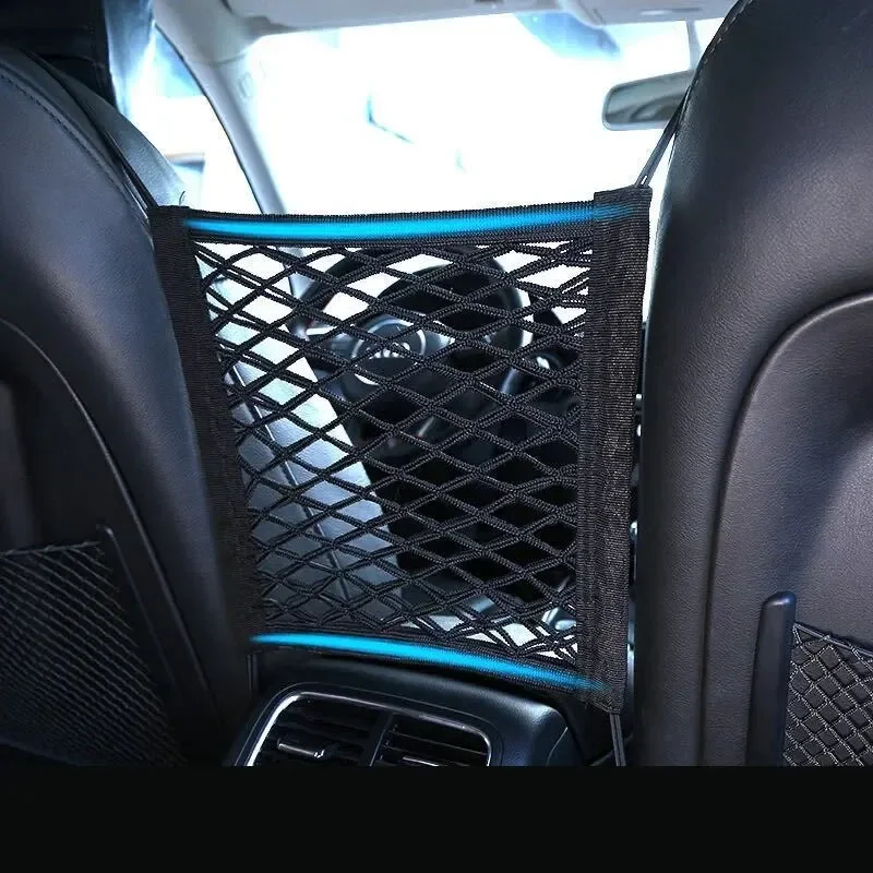 Motorbagagenet Hoge elastische dubbellaagse motorfietsnet voor helmopslag 10 "X 11" bungee bagagenet met haken bagagenet