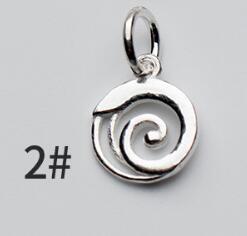 Cute Spiral Silver Charms Pendants Personality Dangle Earrings Findings 11x9mm 925 Sterling Silver Charm DIY Jewelry Making: 2 silver