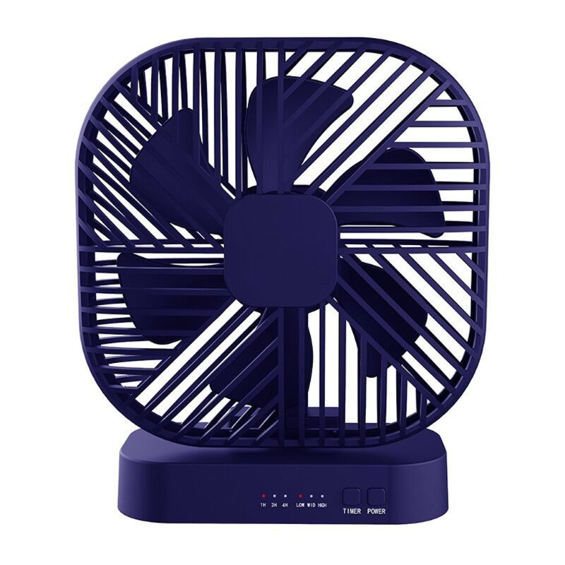 Magnetic Mini Fan USB or 4x AA Battery Powered Desk Fan with 3 Speed Timing Function Personal Fans for Camping Office: Blue Standard